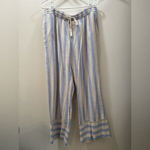 Striped Blue and Beige Pants